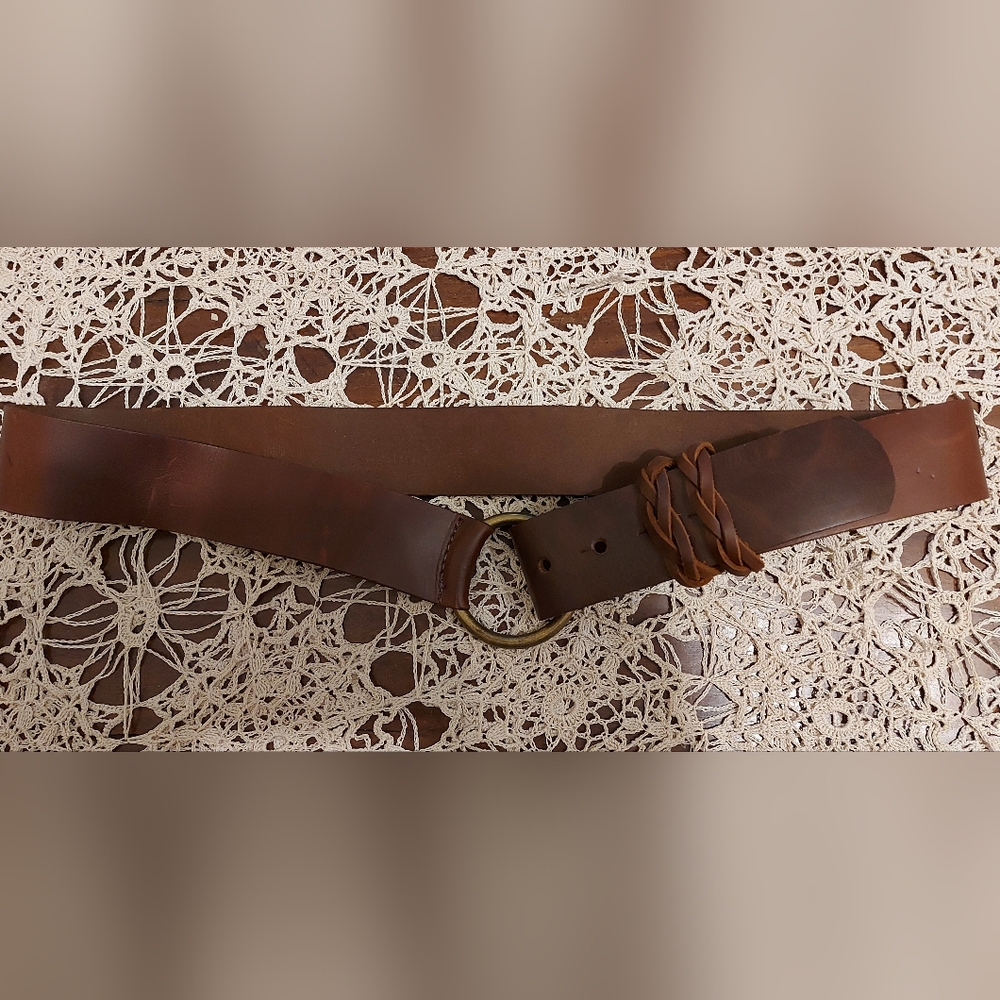 Hip Sling Belt, Leather Boho Hip Belt, Brown Leather Belt, Hippie Belt